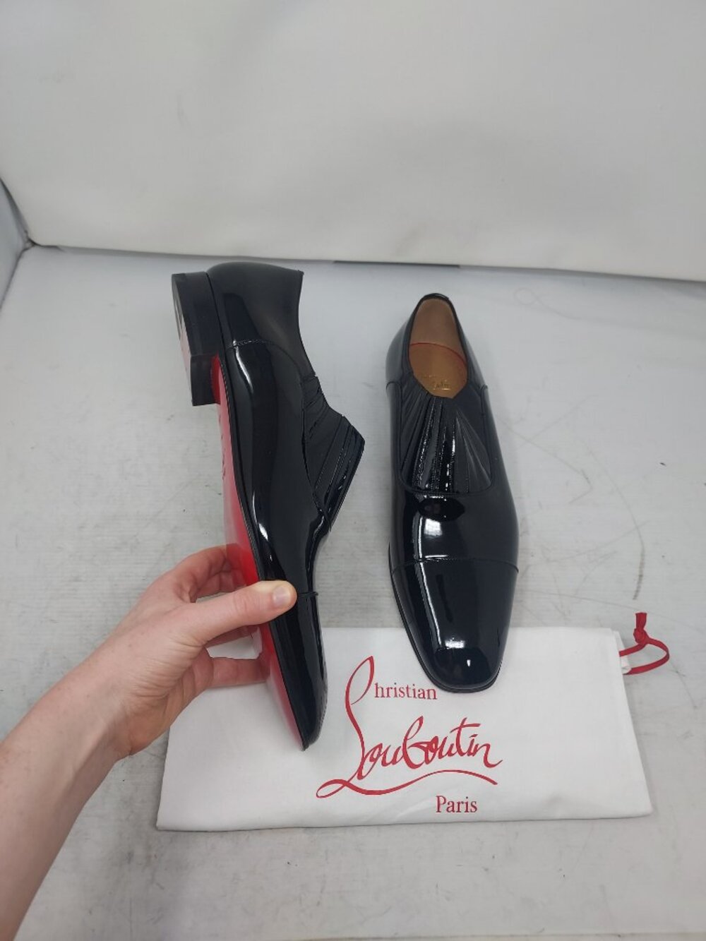 Christian Louboutin Greg on MENS Flat Patent Leather Shoe